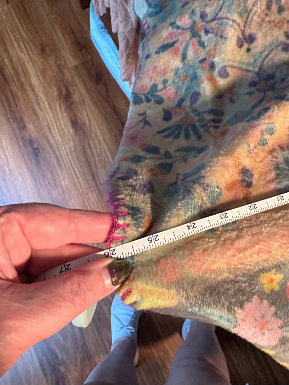 NATURAL LIFE Pink Multicolor Floral Hoodie Pullover - Picture 6 of 6